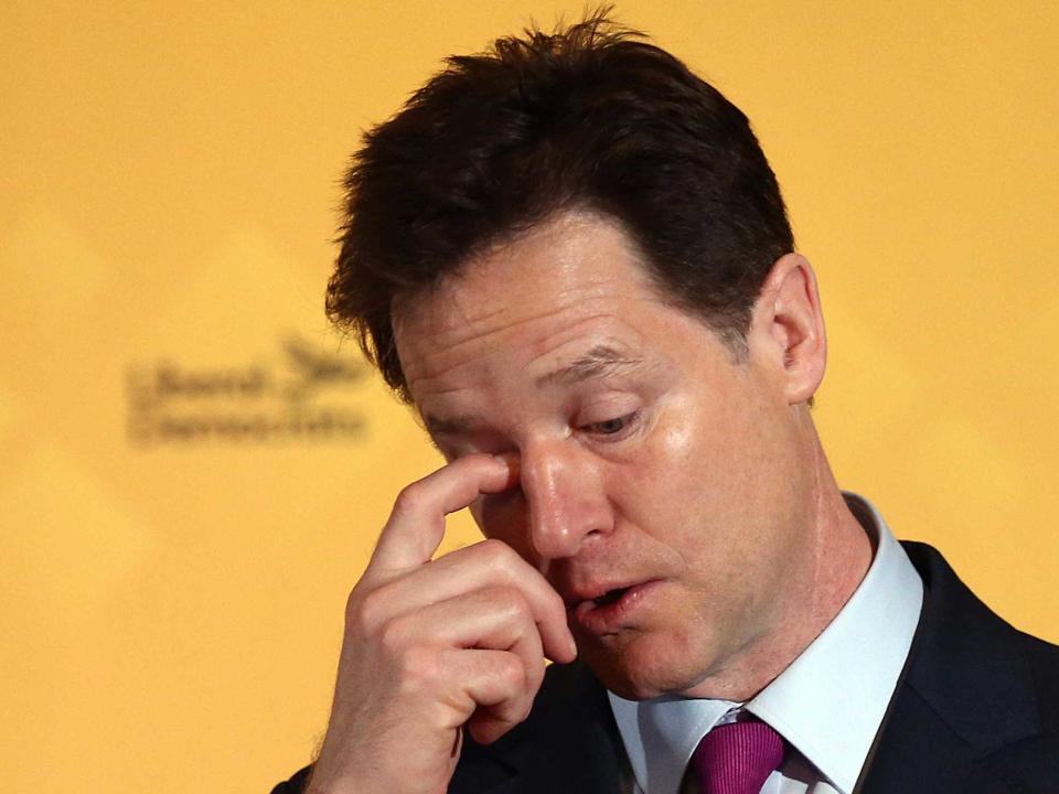 genelec2015 nick clegg sad