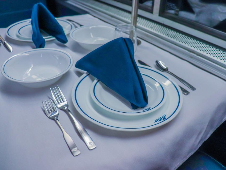 Inside the dining car of an Amtrak Superliner - Amtrak Upgraded Long Distance Trains 2021