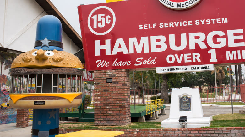 Sign in front of First Original McDonald's Museum