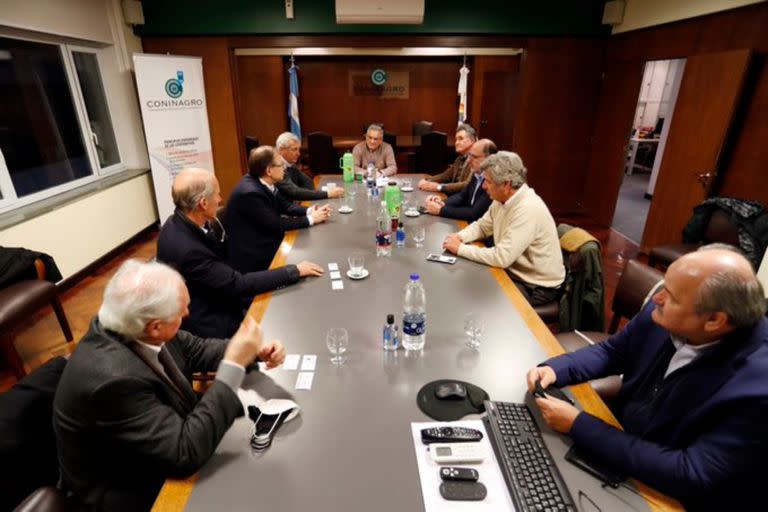 La Mesa de Enlace con los empresarios del Consorcio de Exportadores de Carnes (ABC)