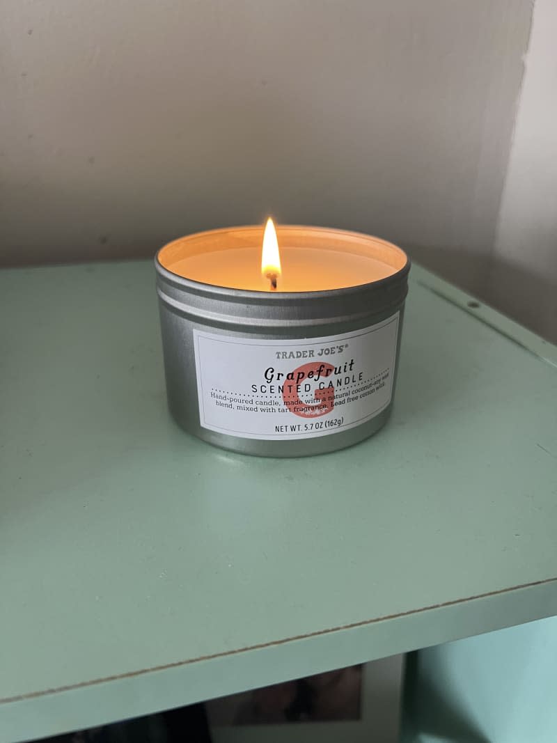 Trader Joe's Grapefruit Scented Candle.