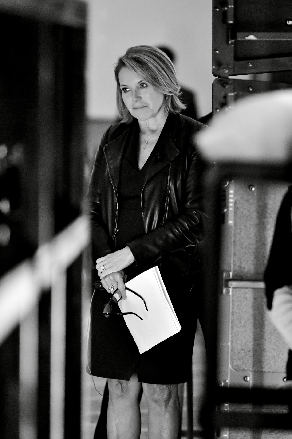 LOS ANGELES, CALIFORNIA - FEBRUARY 10: (EDITORS NOTE: Image has been shot in black and white. No color version available) Katie Couric attends The 2020 MAKERS Conference at the InterContinental Los Angeles Downtown on February 10, 2020 in Los Angeles, California. (Photo by Rachel Murray/Getty Images for MAKERS)