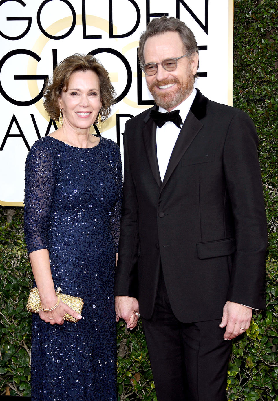 <p>Robin Dearden and actor Bryan Cranston attend the 74th Annual Golden Globe Awards at The Beverly Hilton Hotel on January 8, 2017 in Beverly Hills, California. (Photo by Venturelli/WireImage) </p>