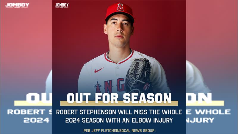 天使投手史帝芬森（Robert Stephenson）大聯盟1球未投整季報銷。（圖／翻攝自Talkin’Baseball推特）