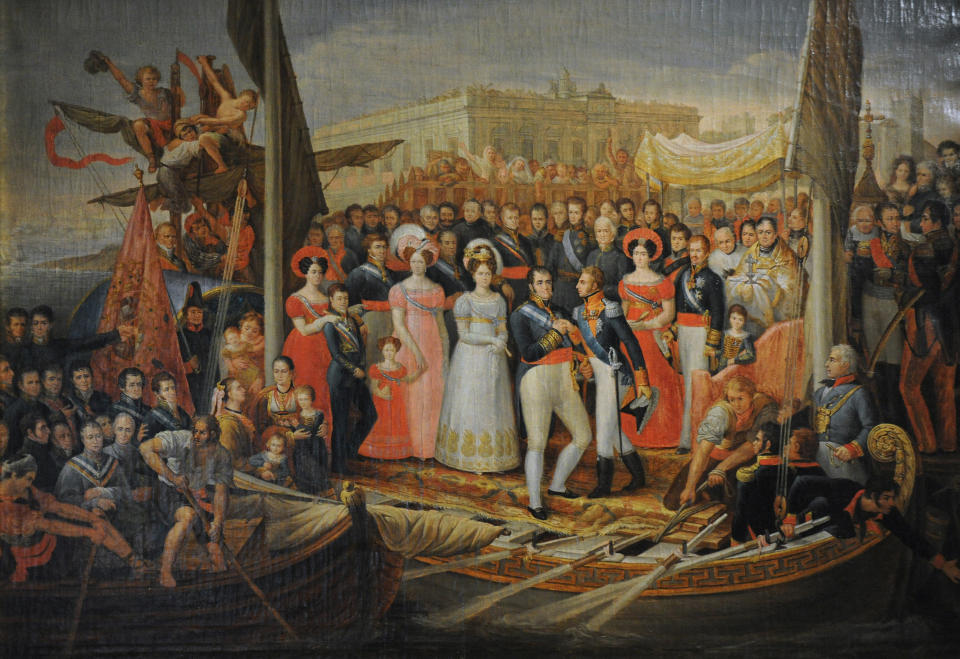 Imagen del lienzo que representa el desembarco del rey Fernando VII (1784-1833), en el municipio del Puerto de Santa María,(Cádiz), en el Museo del Romanticismo de Madrid. (Photo by: Prisma/Universal Images Group via Getty Images)