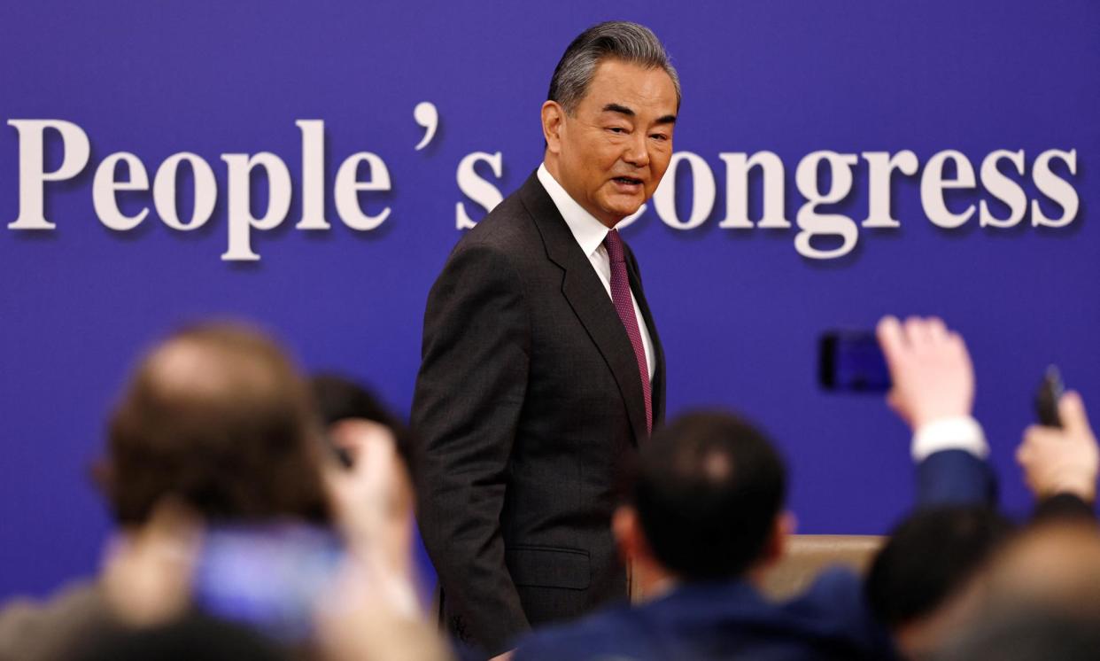 <span>The Albanese government confirmed the visit by Chinese foreign minister Wang Yi after a strong sign the wine dispute was about to be resolved.</span><span>Photograph: Tingshu Wang/Reuters</span>