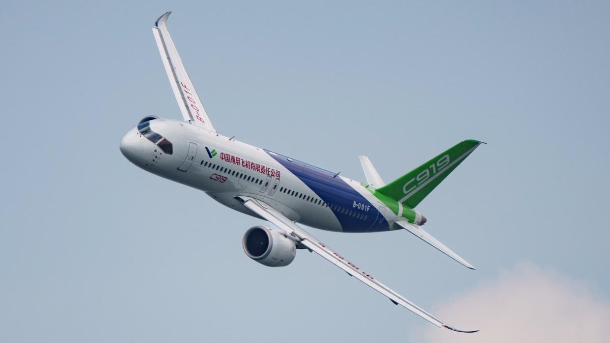  A COMAC C919 during the Singapore Airshow. 