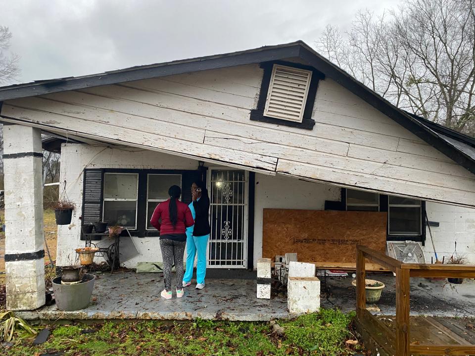 A house in Sawyerville had damage Thursday, Feb. 3, 2022, after a storm swept through Hale County. [Staff photo/Gary Cosby Jr.]