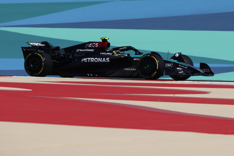 Lewis Hamilton at the Bahrain Grand Prix.