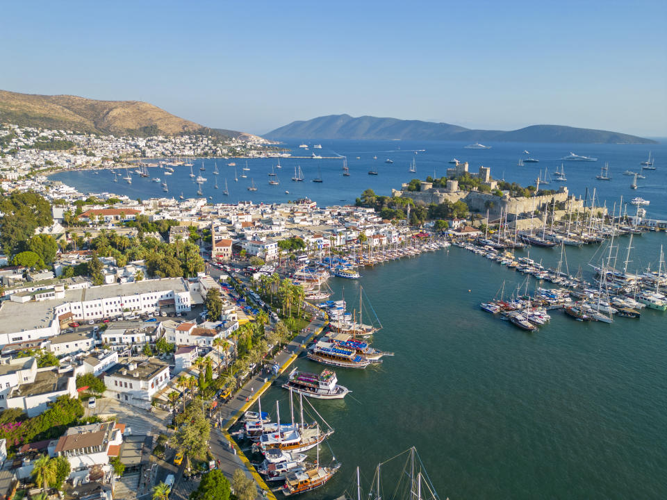 Aerial view of Bodrum on the Turkish Riviera