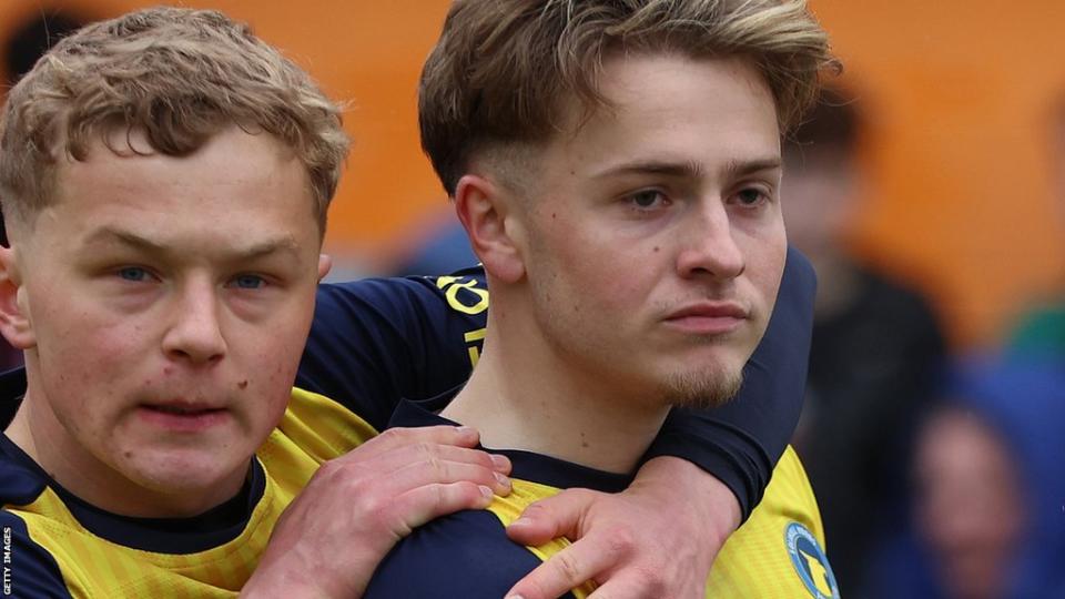 Solihull Moors celebrate goal