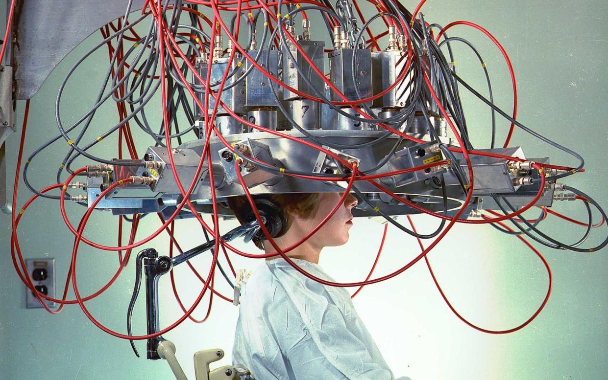 Is there a computer in your head? Detector built by the Brookhaven National Laboratory in the 1960s, used to construct an image of an active brain