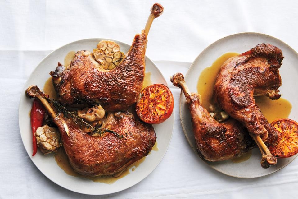 Stock-Braised Turkey Legs