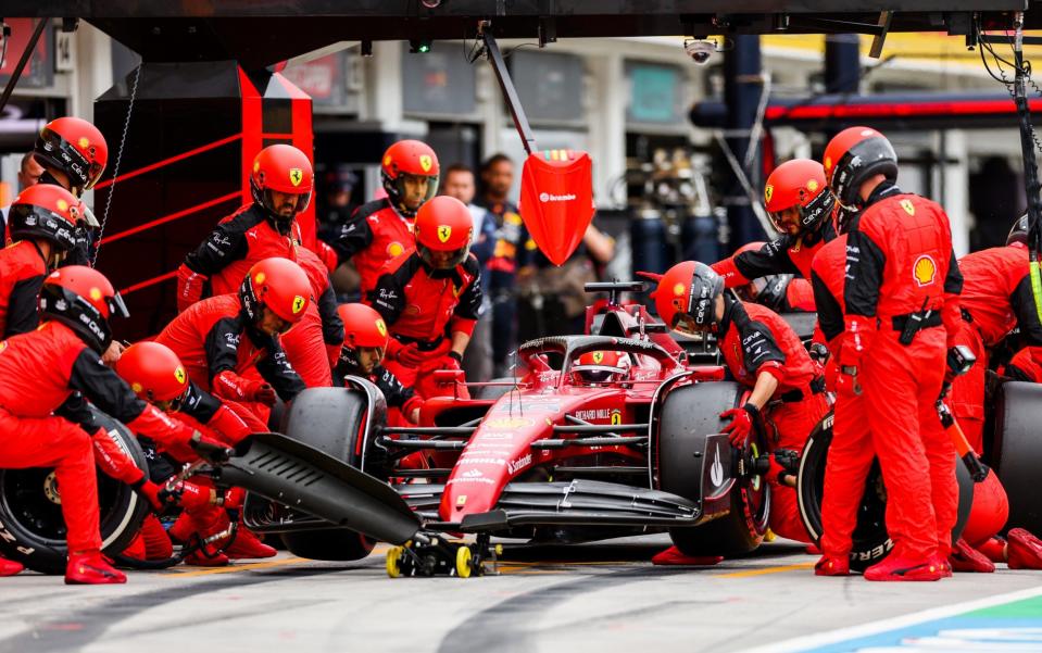 Charles Leclerc pits - GETTY IMAGES