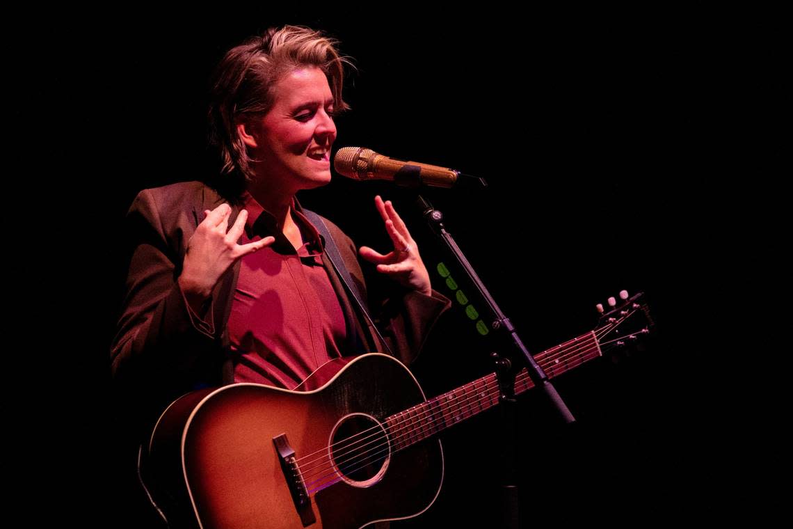 Brandi Carlile plays a special solo concert at DPAC in Durham, N.C., Friday night, Oct. 7, 2022.