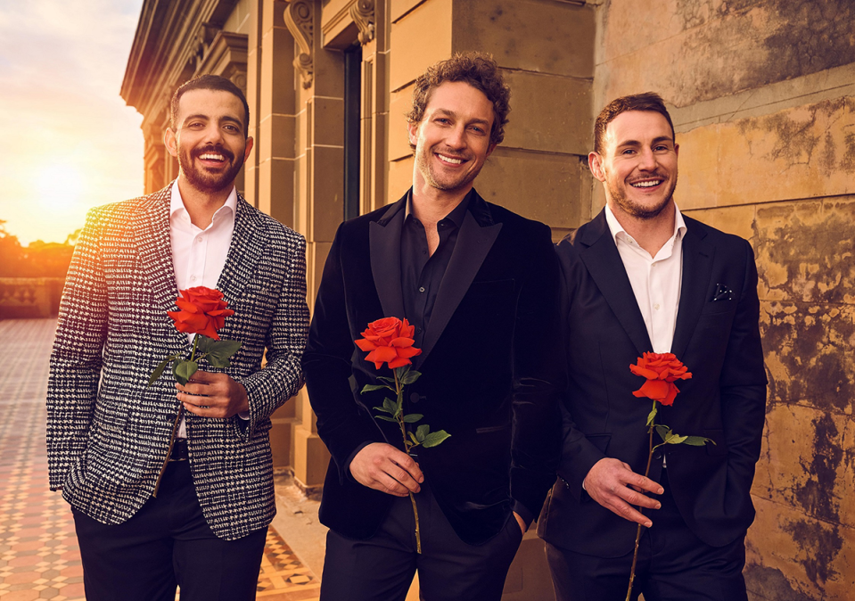 The Bachelor's Wesley Senna Cortes, Ben Waddell and Luke Bateman.