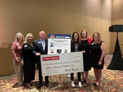 First Bank team members along with author Mollie Elkman at the 2023 NCHBA Annual Conference.