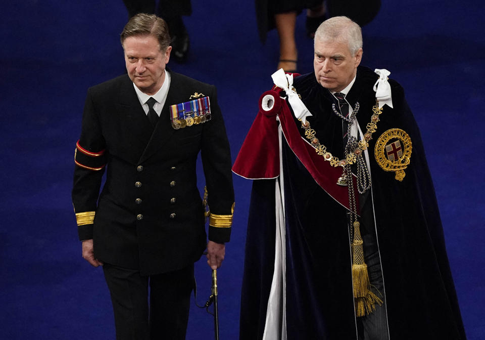 Prince Andrew at King Charles' coronation