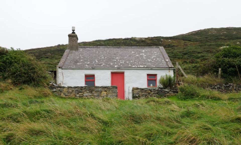 Traditional Welsh Cottage on Bardsey Island Ynys Enlli Llyn Peninsula Gwynedd Wales Cymru uK