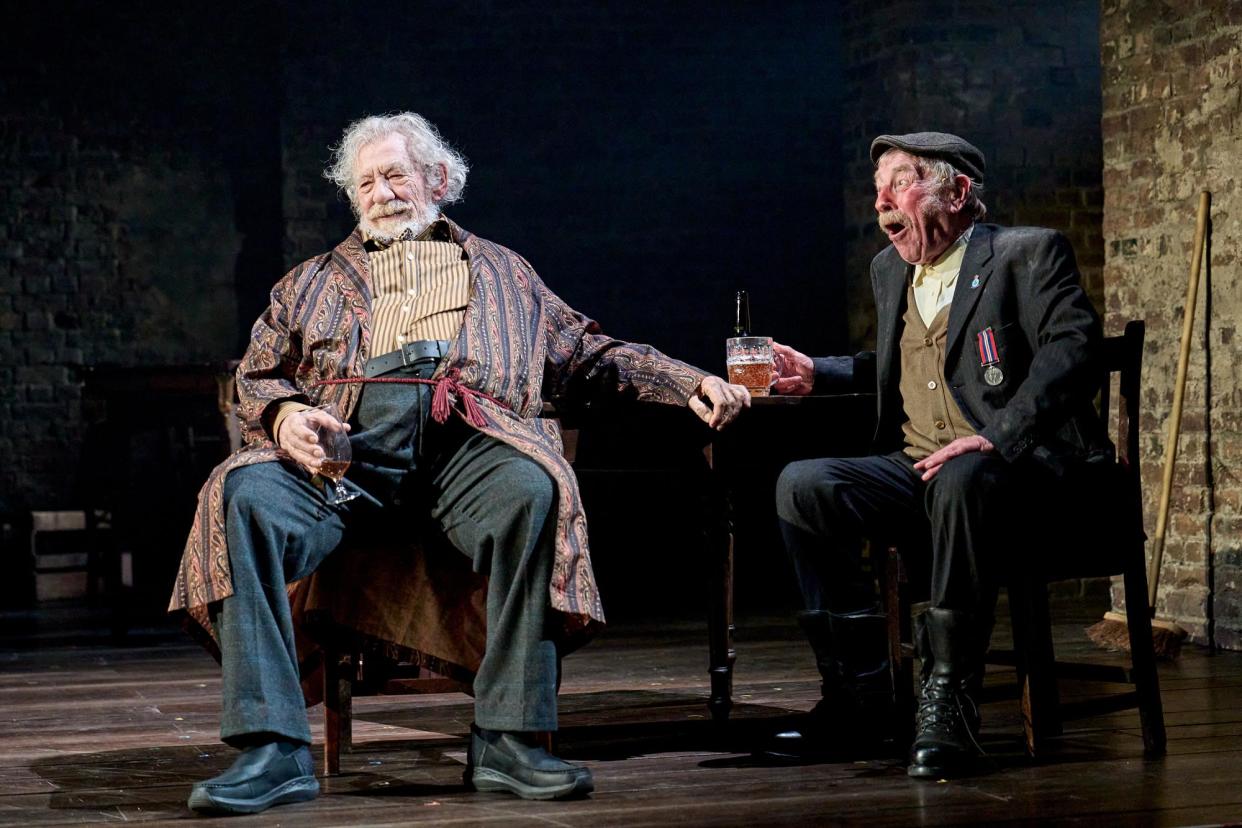 <span>‘At the peak of his power’: Ian McKellen, left, as Falstaff, with Geoffrey Freshwater (Bardolph), in Player Kings.</span><span>Photograph: Manuel Harlan</span>