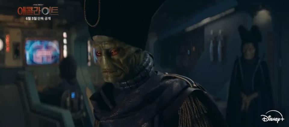 Neimoidian in star ship in Star Wars The Acolyte TV spot