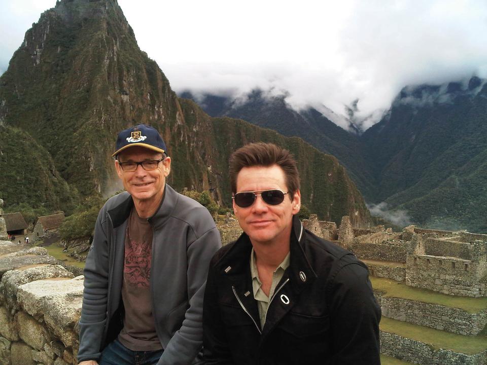 Rigney hiked Machu Pichu, Peru, with Jim Carrey.