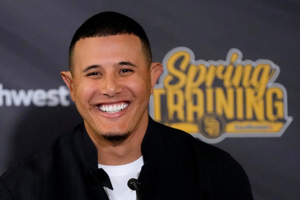 Padres third baseman Manny Machado talks about his 11-year contract extension.