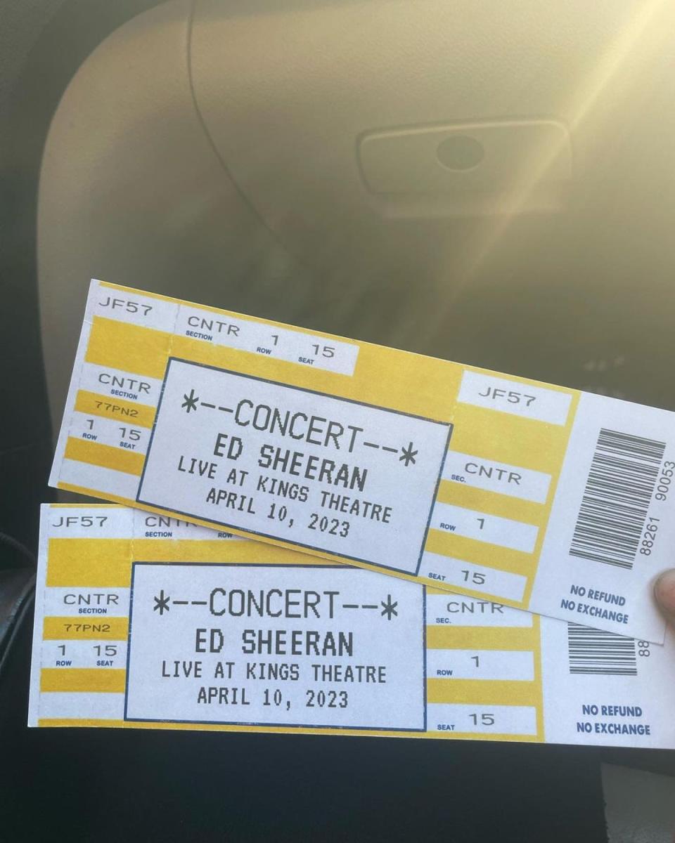 Mike Yung was thrilled to be given tickets to Ed Sheeran’s show in Brooklyn (Mike Yung / Instagram)