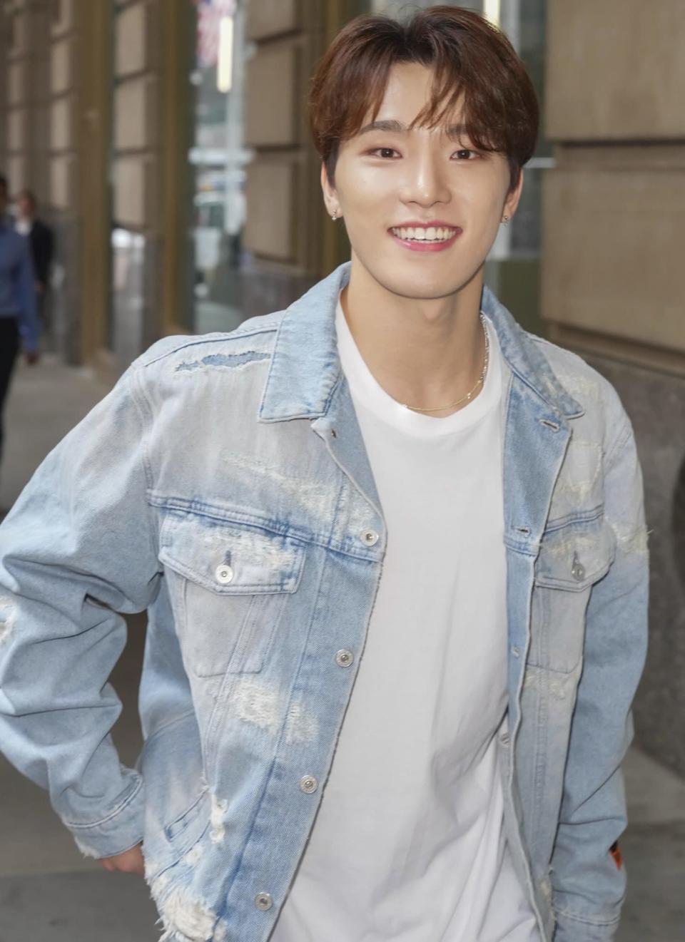 <p>Dino of K-pop group Seventeen hits the streets of N.Y.C. on Sept. 8 following the band's final Be the Sun US tour stop in Newark, New Jersey, earlier in the week. </p>