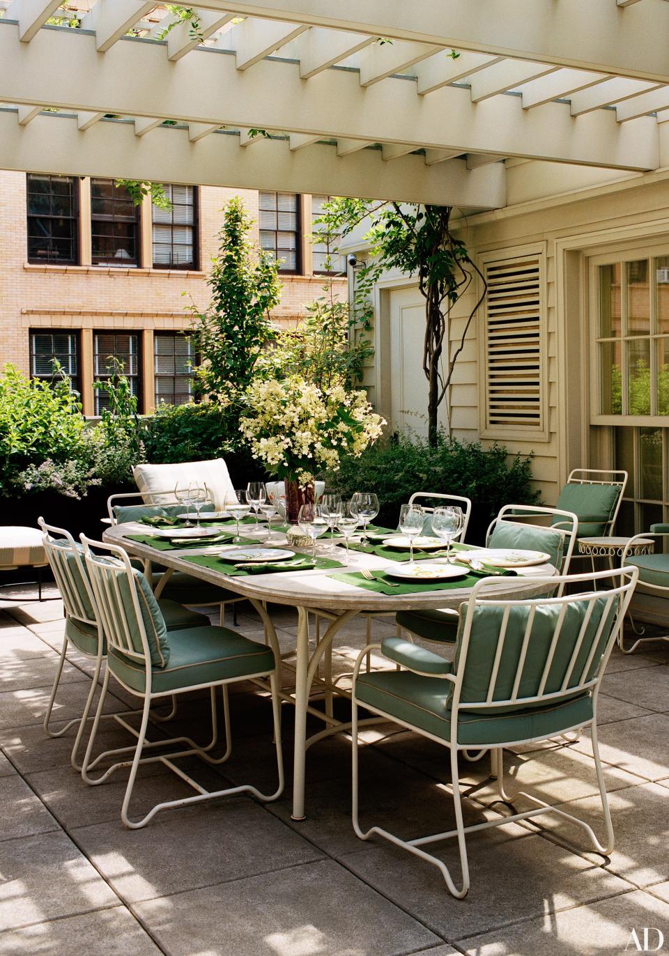 The outdoor space at Marc Jacobs’s New York City townhouse.