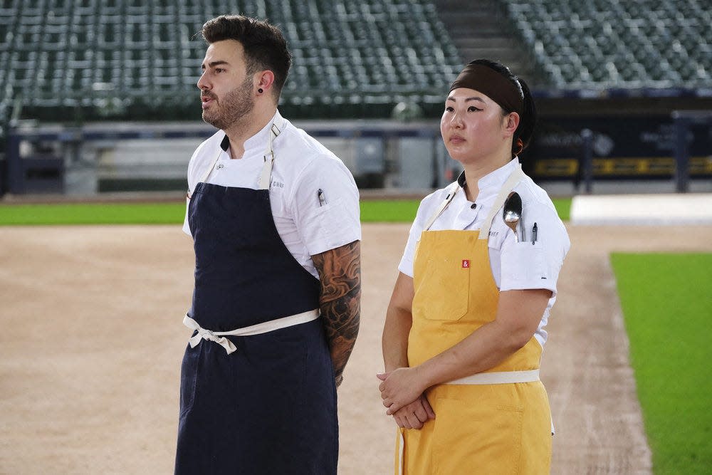 French chef Kévin D'Andrea's ultra cheesy Italian sausage risotto wasn't enough to beat Kaleena's gnocchi dish in their inning. His was the overall losing dish on Episode 7 of "Top Chef: Wisconsin."