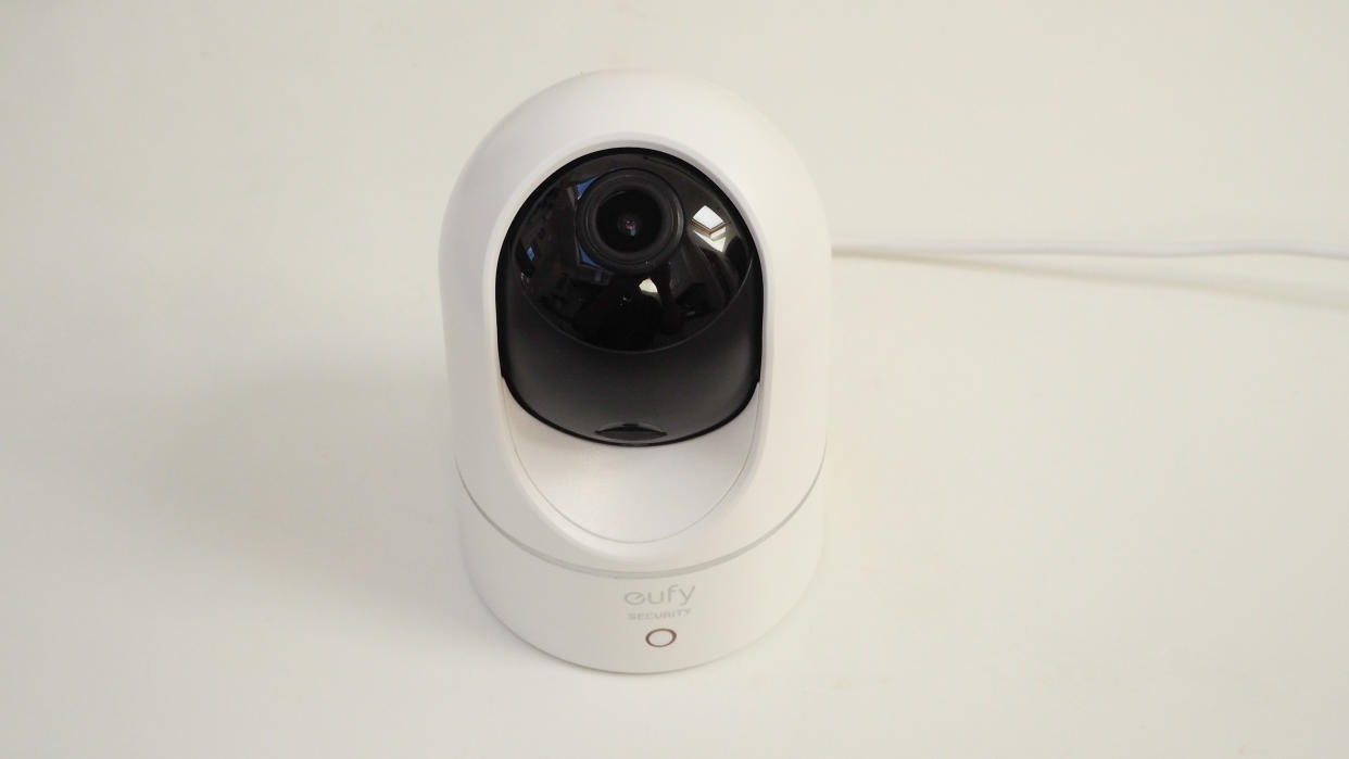  Eufy Indoor Cam E220 on a white surface. 