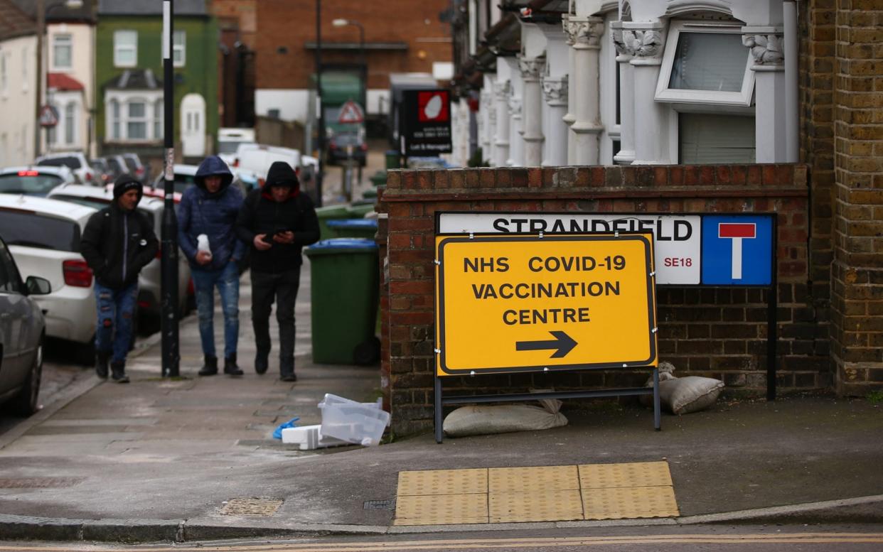 It is thought some areas with smaller elderly populations may have made faster progress in rolling out the vaccination programme than others - Hollie Adams/Getty Images Europe