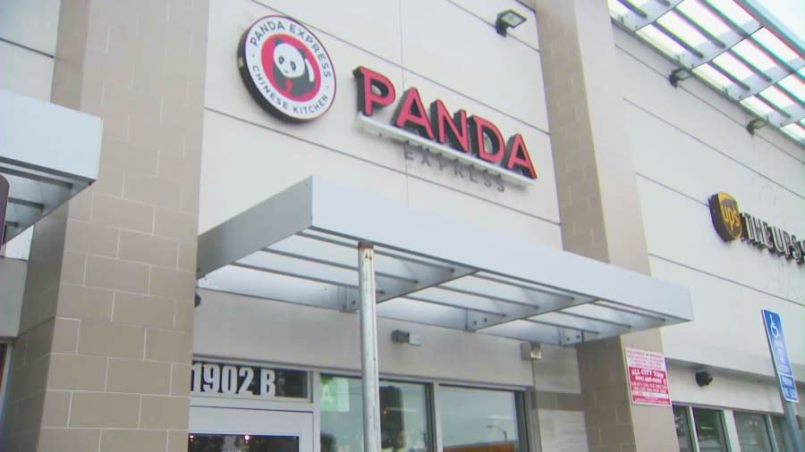 The Panda Express restaurant on the 1900 block of Lincoln Boulevard in Santa Monica where a 4-year-old girl was abducted on July 12, 2024. (KTLA)
