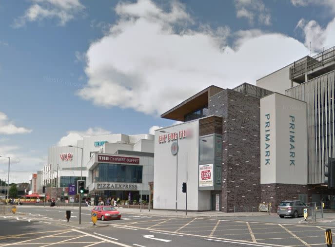 The attack happened at the Primark branch in Bury (Google Street View)