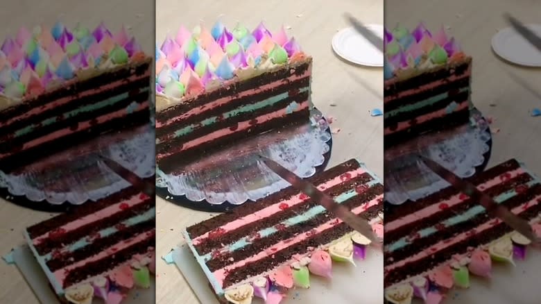slab hack for cutting cake