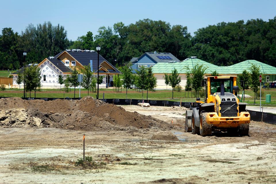 A housing development under construction.