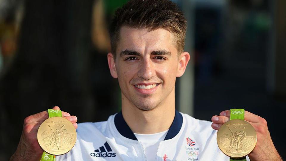 Max Whitlock with two gold medals at Rio 2016.