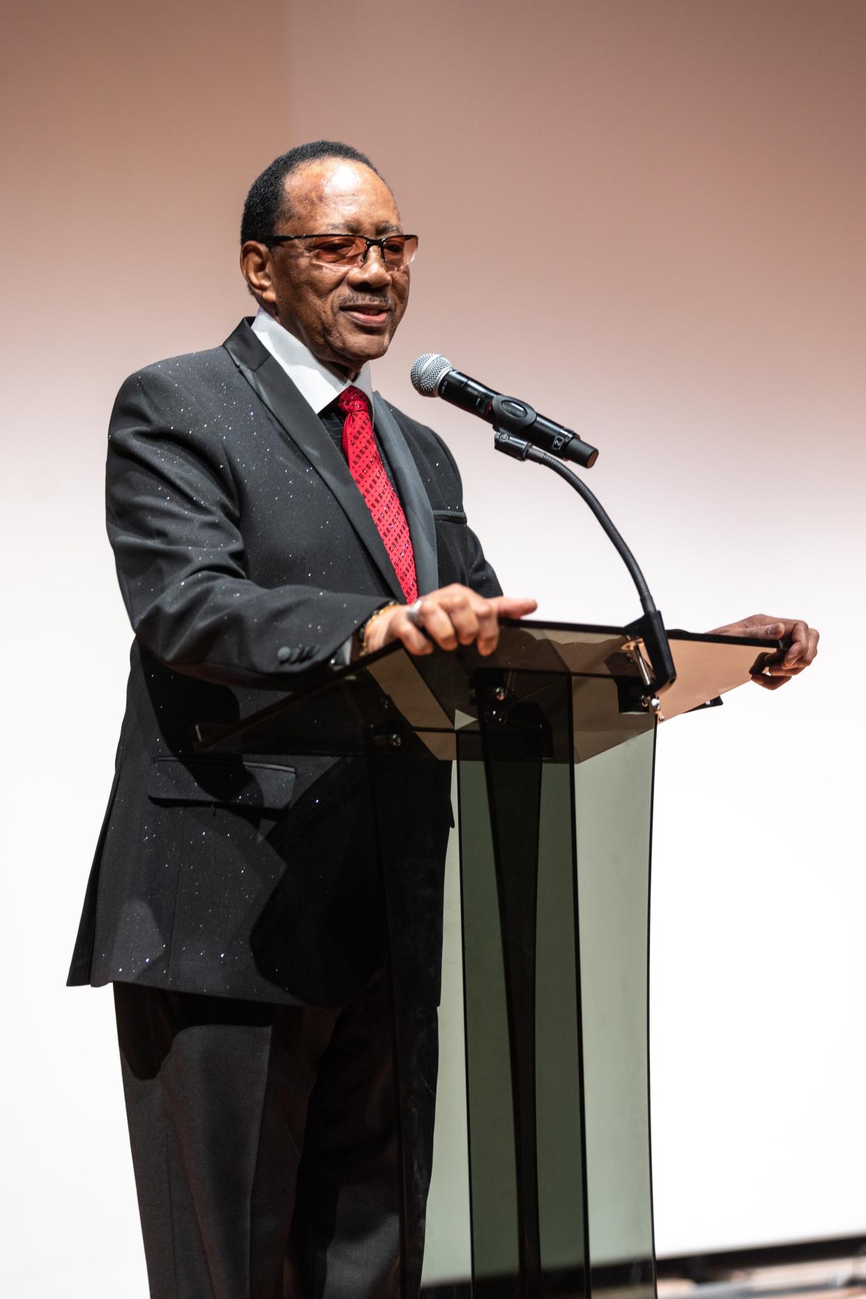 Dr. Bobby Jones speaks at the National Museum of African American Music.