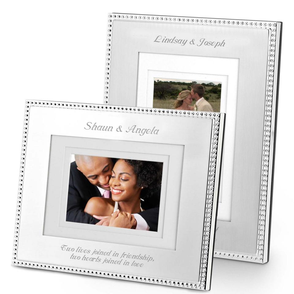 Customizable Silver Beaded Frames