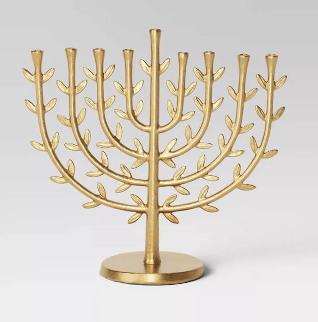 Threshold Tree of Life Menorah Gold