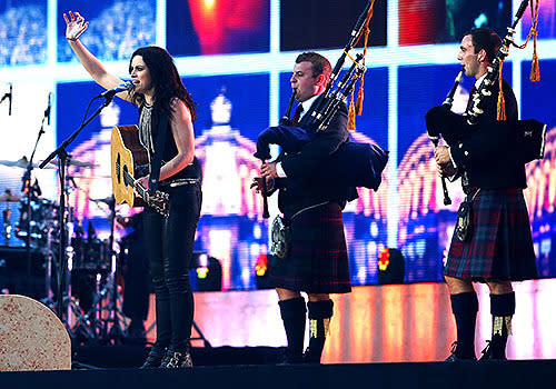 Singer-songwriter Amy McDonald performs during the Opening Ceremony for the Glasgow 2014 Commonwealth Games.