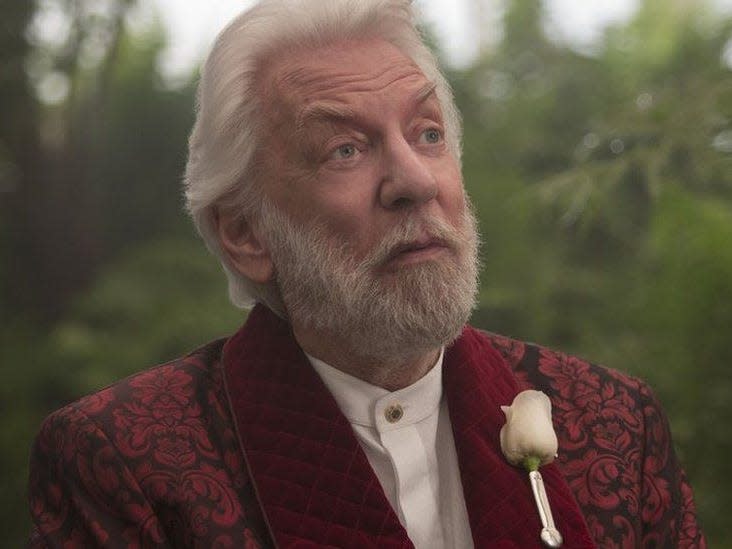 donald sutherland in the hunger games