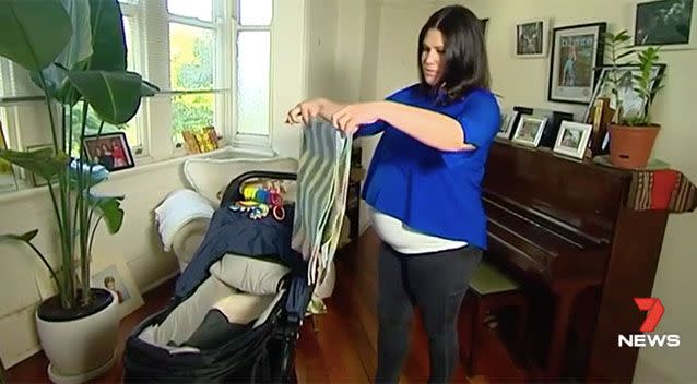 Expectant mum Cath Alcorn plans to increase her B3 intake. Source: 7 News