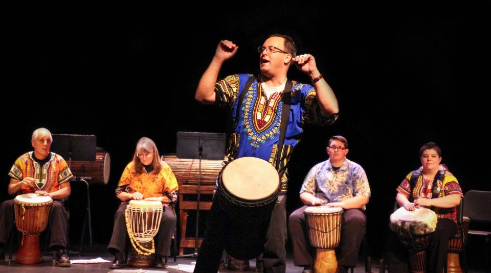 Professor Teun Fetz's African drumming group at San Juan College will be joined for its end-of-semester concert this weekend by students from AnnMarie's Dance Academy in Farmington.