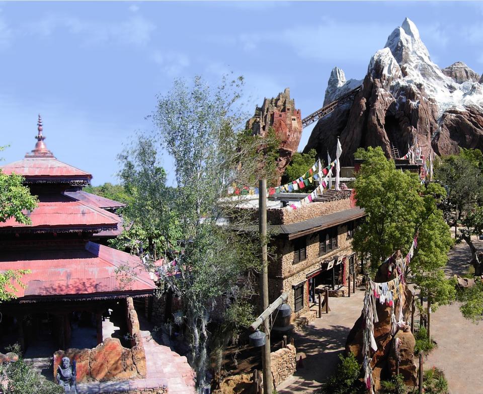 A look toward Expedition Everest in Walt Disney World's Animal Kingdom park.