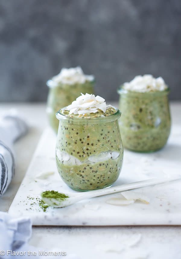 Matcha Coconut Chia Overnight Oats