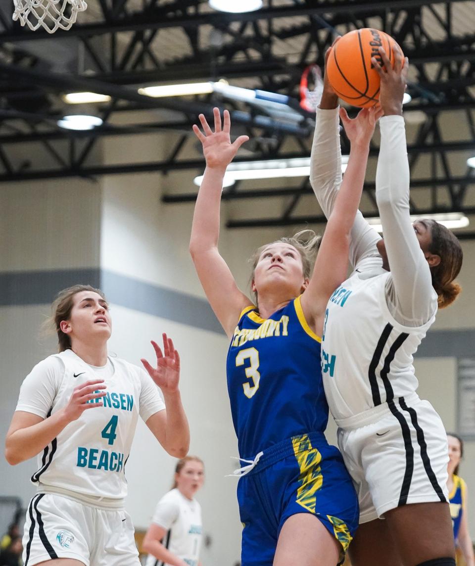 Jensen Beach hosts Martin County in a girls basketball game, Thursday, Dec. 15, 2022.