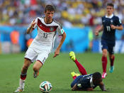 The role of a centre forward is simple – score goals. It does not matter how, but as long as you are scoring then you keep your spot. Muller is not only a scorer but he is Germany’s most consistent World Cup performer. The Golden Boot winner from 2010 bagged a hat-trick against Portugal and never looked back. He hit the winner against USA and proved decisive in extra-time versus Algeria before he tore the Brazil defence to shreds in the last four and delivered another tireless showing against Argentina.