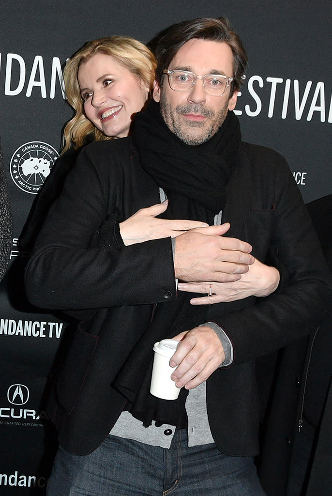 Geena Davis and Jon Hamm